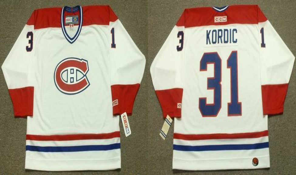 2019 Men Montreal Canadiens #31 Kordic White CCM NHL jerseys->montreal canadiens->NHL Jersey